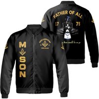 Personalized Freemason Father Of All Golden Line Bomber Jacket