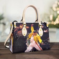 Vintage Freddie Mercury Leather Handbag - Stylish Tribute