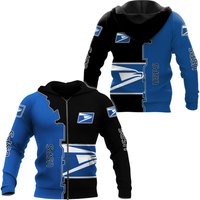 Postal Service Hoodie, Postal Worker 3d Printed Zip Hoodie