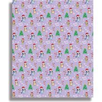 Purple Christmas Blueydad And Bingo Wrapping Papers, Blueydad Holiday Wrapping Paper