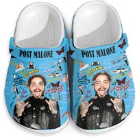 Custom Name Post Malone Clog, Personalized Post Malone Clog