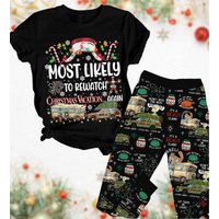 Most Likely To Christmas Pajamas, Griswold Movie T-shirt Pants Set