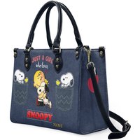 Snoopy Custom Name Leather Bag