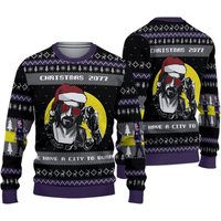 Christmas 2077 He Have A City To Burn Ugly Christmas Sweater