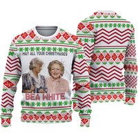 Christmas Bea White Stay Golden Sweater