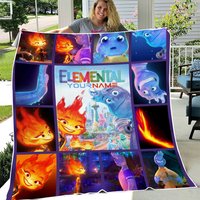 Peronalized Elemental Fleece Plush Fleece Blanket Gift For Friends