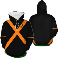 Hero Anime Katsuki Bakugou Cosplay Costume 3d Hoodie