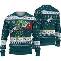 Philadelphias Eaglee Grin Football Christmas Ugly Sweater Sweatshirt