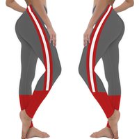 Ohio State Team Colors With Scarlet-grey-white /ladies Football Sports Leggings