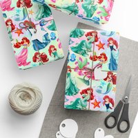 Mermaid Princess Birthday Wrapping Papers