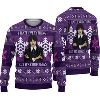 Christmas Wednesday Sweater, Wednesday Ugly Sweater
