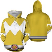 Costume Yellow Ranger, Power Rangers Cosplay Costume 3d Hoodie
