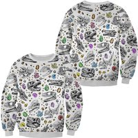 Dinosaur Skulls Sweatshir- Dinosaur Sweatshirt