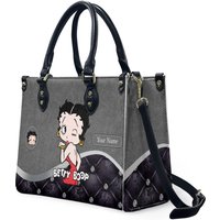 Custom Name Betty Boop Leather Handbag, Betty Boop Leather Bag