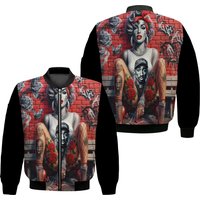 Marylyn Monroe And 2pac Light Weight Bomber Jacket