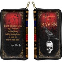 Edgar Allen Poe The Raven Book Wallet With Removable Wristlet