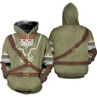 Link Attire Hoodie Hoodie Jogger Set, Legend Of Zelda Link Sweatshirt, Zelda Video Game Character Cosplay, Jogger Pants For Man Women