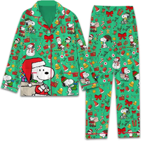 Snoopy Merry Christmas Pajamas Set, Christmas Pajamas,