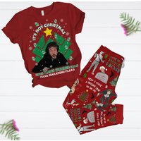 Hans Gruber Fall Pajamas Set, Die Hard Movie T-shirt And Pants, Christmas Party 1988