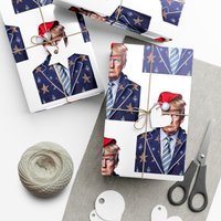 Christmas Donald Trump Wrapping Paper: Unique Holiday Decor, Perfect For Gifts, Ideal Funny Christmas Gift Wrap