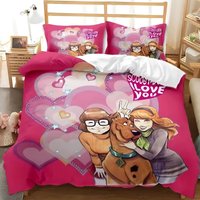 Scooby Doo Friends I Love You Happy Valentine's Day Bedding Set