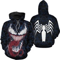 Venom 3d Halloween Costume Hoodie, Anti Superhero Character Halloween Party Outfit