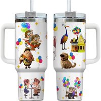 Couple Valentine 40oz Cartoon Quencher Tumbler