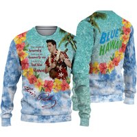 Night And You Blue Hawaii Elvis Presley Sweater, Christmas Gift