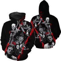 Horror Movie 3d Print Hoodies Pullover Sweatshirt Set Halloween Streetwear - Suit08