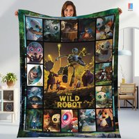 The Wild Robot Fleece Blanket, Wild Robot Brightbill Blanket, Birthday Boy Blanket