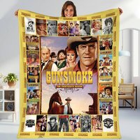 Gunsmoke Blanket | Matt Dillon Galen Adams Blanket | Gunsmoke 65th Anniversary Throw Blanket