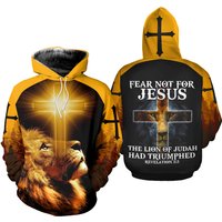 Fear Not For Jesus The Lion Of Judah Has 3d Hoodie