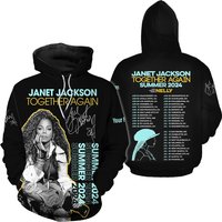 Janet Jackson Together Again 2024 Tour 3d Hoodie