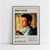Fight Club Mid Century Movie Poster