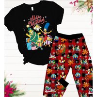 Simpsons Family Christmas Pajamas, Funny Bart Simpson Pjs
