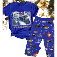 Christmas Polar Express Pajamas Set, Xmas Train Tshirt Pants Set, Polar Express Family Matching Pajamas