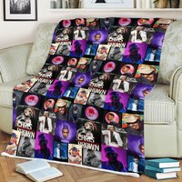 Chris Brown Theme Winter Bed Fleece Blanket