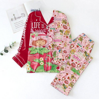 Strawberry Shortcake Merry Christmas Pajamas Set, Christmas Pajamas Sets