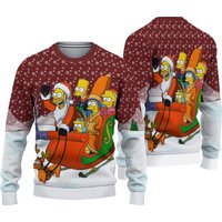 The Simpsons Ugly Sweater, The Simpsons Christmas Sweater, Simpson Sweater