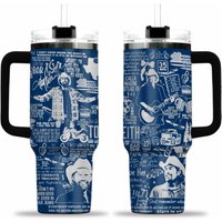 Laser Engraved Toby Keith 40oz Tumbler With Handle Quencher Custom Double Wall Insulated Tumbler