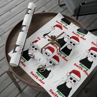 Merry Swift-mas, Christmas Wrapping Papers, Holiday Gift Wrap, Festive Gift Wrapping, Xmas Present Paper