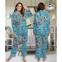 White Christmas Pajama Set - Women's Sleepwear