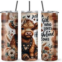 Just A Girl Who Loves Highland Cows 20 Oz Tumbler With Lid And Straw