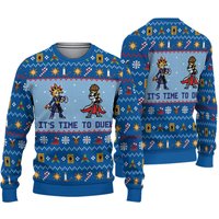 Yugioh It's Time To Duel Christmas Ugly Sweater, Anime Sweatshirt