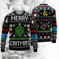 Dungeons And Dragons Merry Critmas Ugly Christmas Sweater