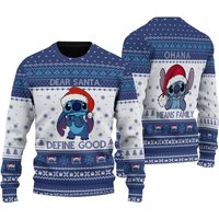 Cute Stitchmas Ugly Christmas Sweater, Dear Santa Define Good Xmas Sweatshirt