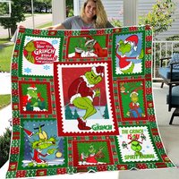 Funny Character Christmas Blanket, How The Funny Character Christmas Stole Fleece Blanket