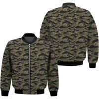 Tiger-stripe Camouflage Pattern Men's Bomber Jacket