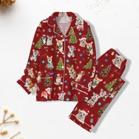 Corgi Dog Christmas Pajama Set