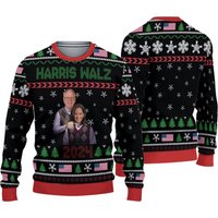 Harris Walz 2024 Ugly Christmas Sweater, Kamala Harris And Tim Walz Christmas